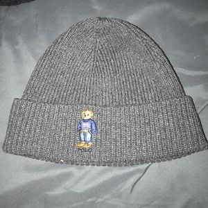 grey polo bear hat